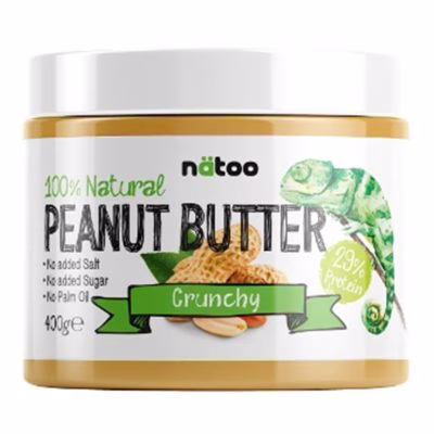 NATOO 100_ Peanut Butter 30_ Protein Crunchy 400gr