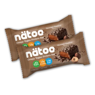 NATOO Crispy Vegan Protein Bar CICCOLATO NOCCIOLA(16X50g)