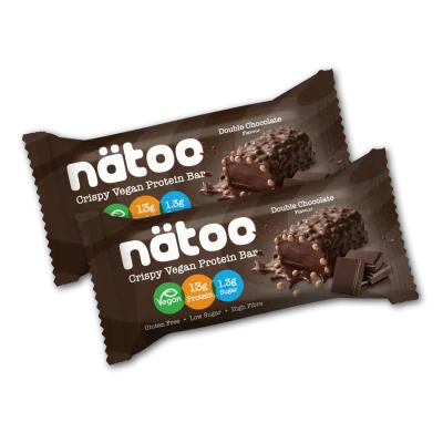 NATOO Crispy Vegan Protein Bar 50g gusto Double Chocola