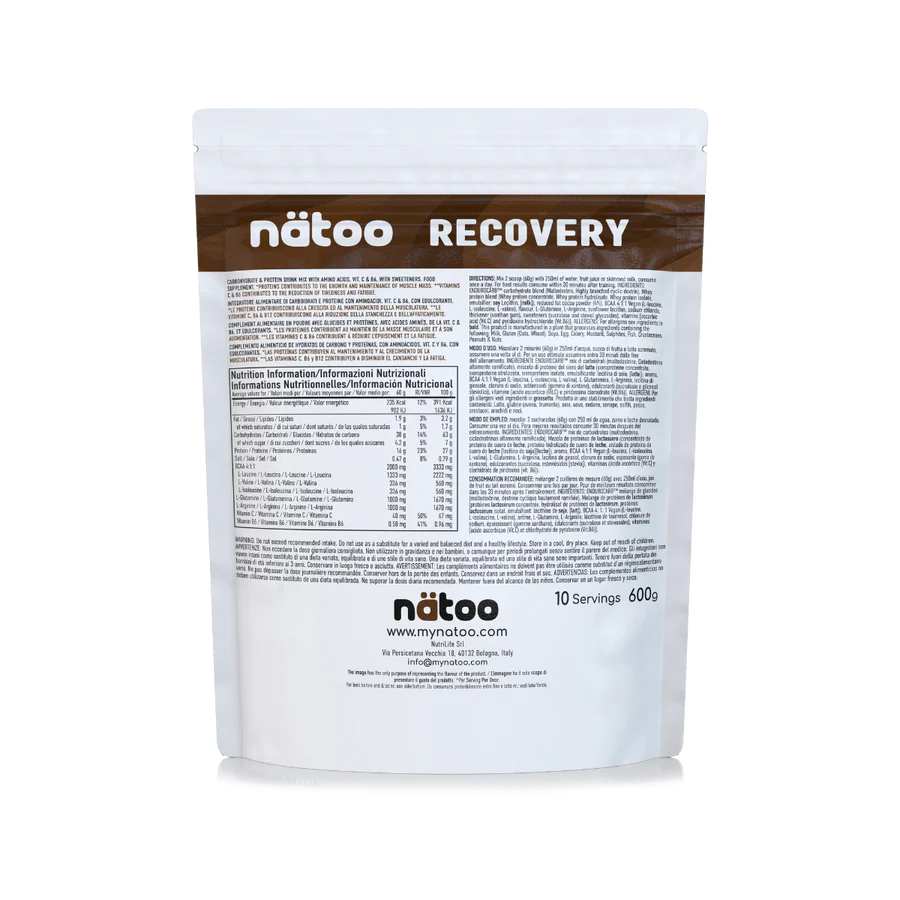 NATOO Recovery 600gr gusto Double Chocolate - immagine 2