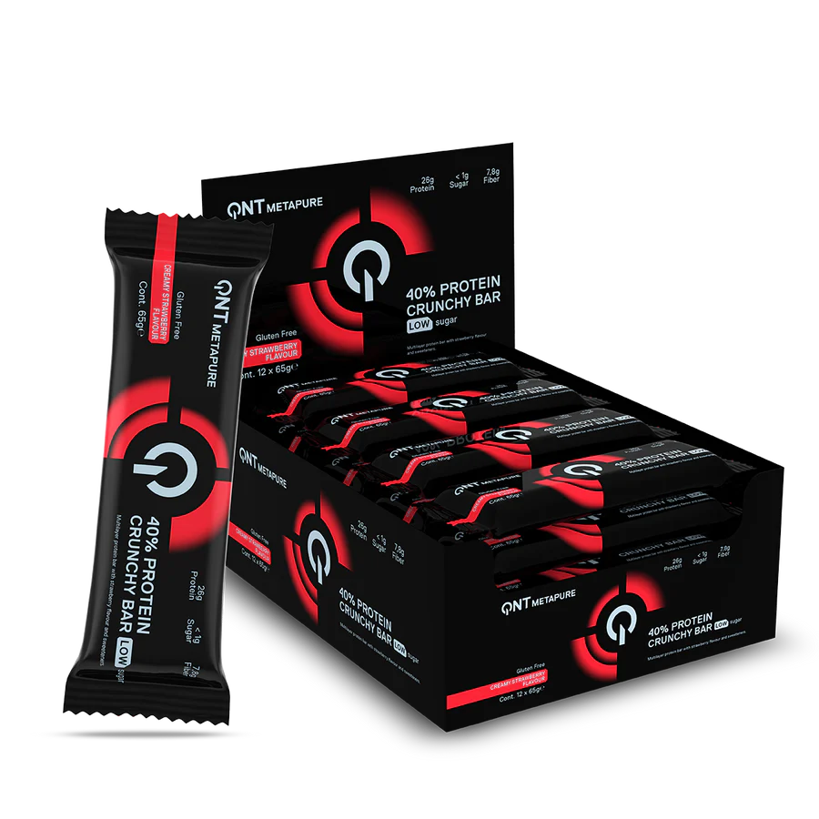 Metapure 40% Protein Bar 12 x 65g gusto Creamy Strawberry