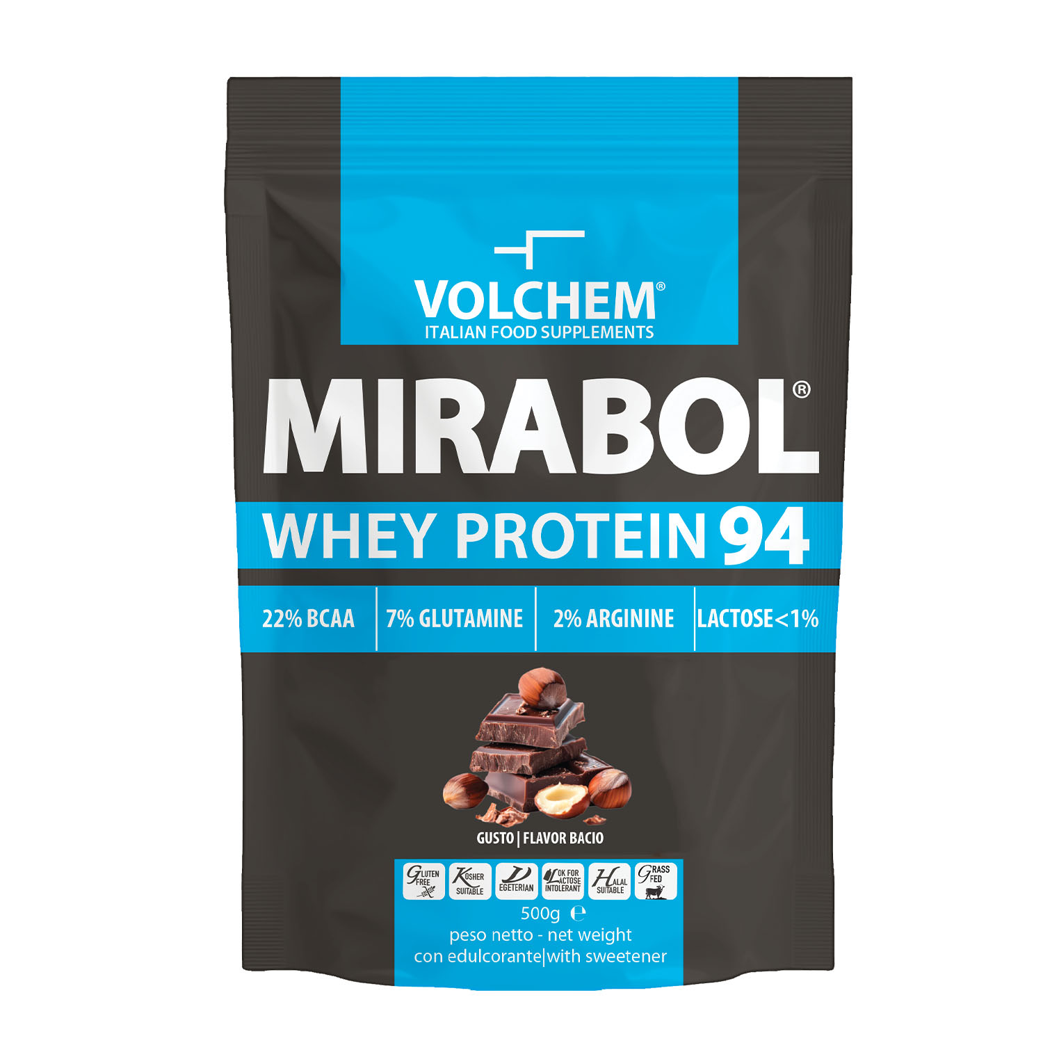 Mirabol Whey Protein 94% 500 Gr BACIO